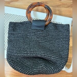 & Other Stories straw bag with acetate handles